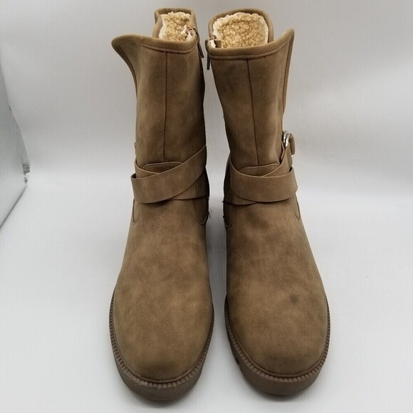 Dolce Vita Women Tan Block Heel Nola Platform Boots 11 - Picture 4 of 9